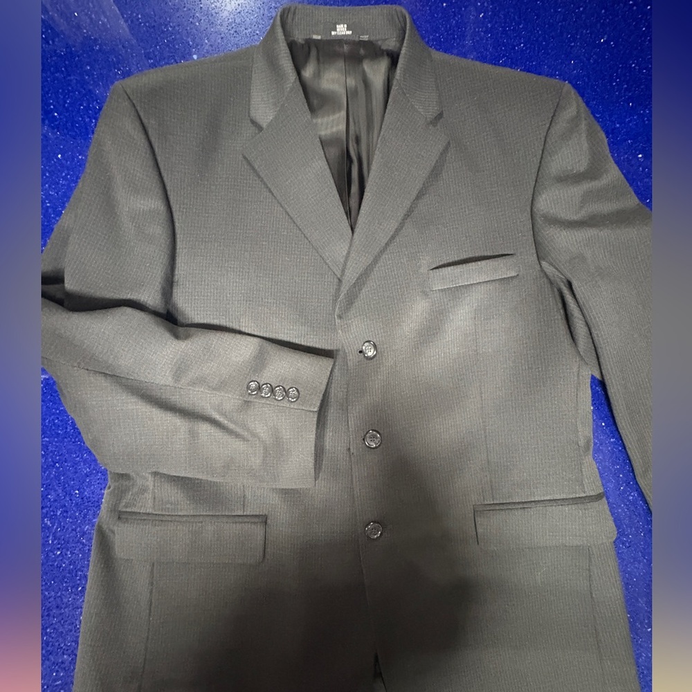 Black label Charcoal Gray Suit Jacket -44R -Excellent condition